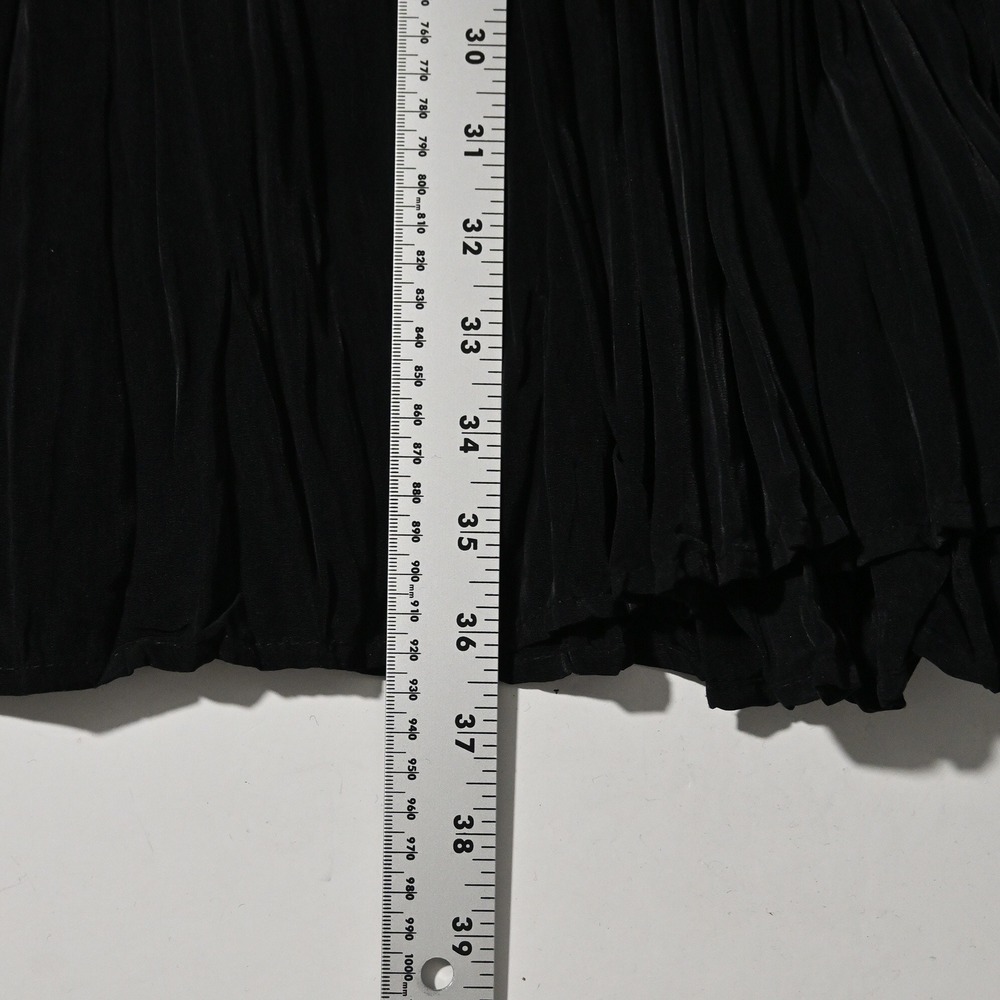 J. Suzette and company Tiered Maxi Skirt Womens Pleated USA Medium Black - Picture 6 of 6